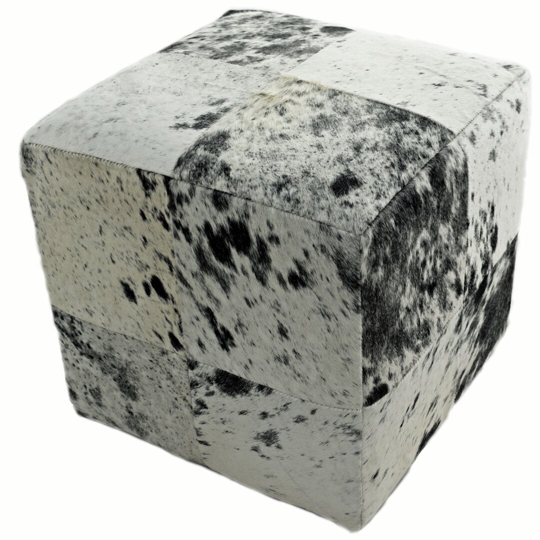 Trophy Room Stuff Cowhide Pouf - Image 1