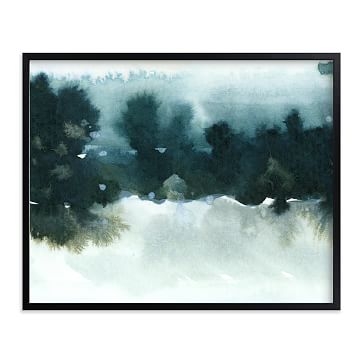 Night Falling 2 by Lindsay Megahed, 20"x16", Walnut Wood Frame - Image 1