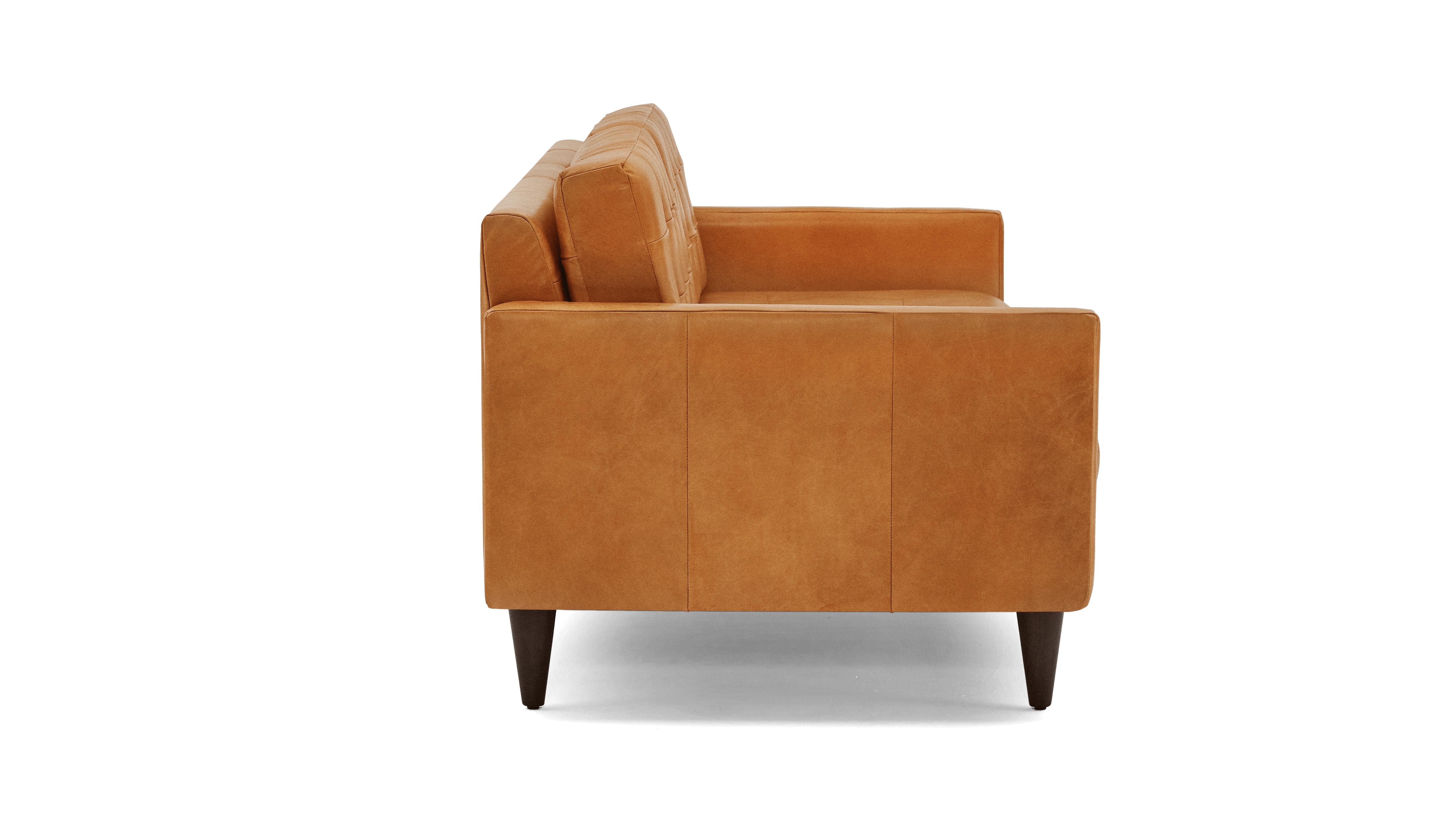 Brown Eliot Mid Century Modern Leather Sofa - Santiago Camel - Mocha - Image 2