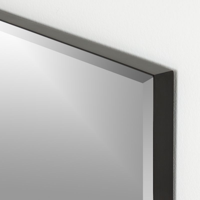 Edge Medium Black Rectangle Wall Mirror 24"x36" - Image 2