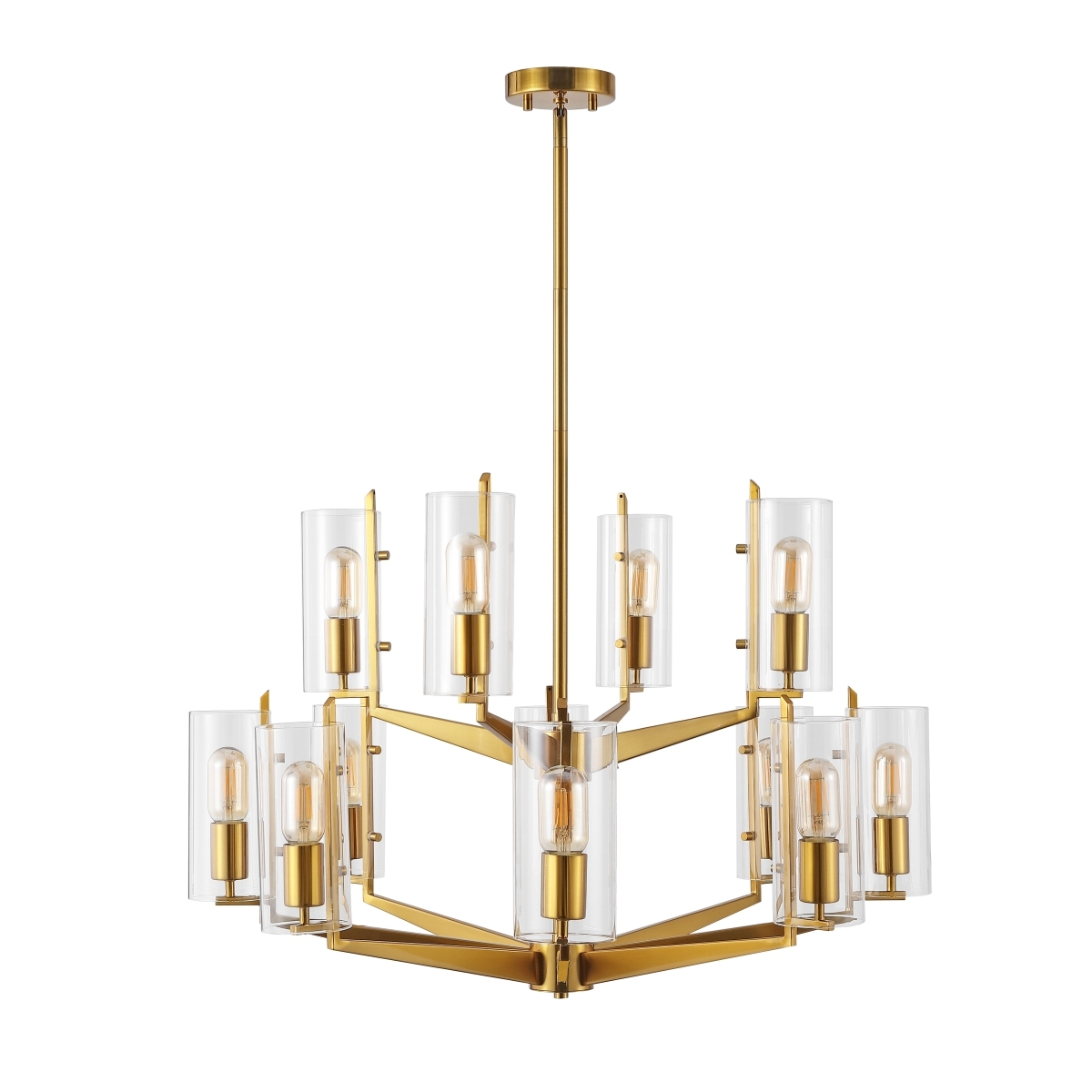 Safavieh Couture Jennica Glass Chandelier - Gold - Image 0