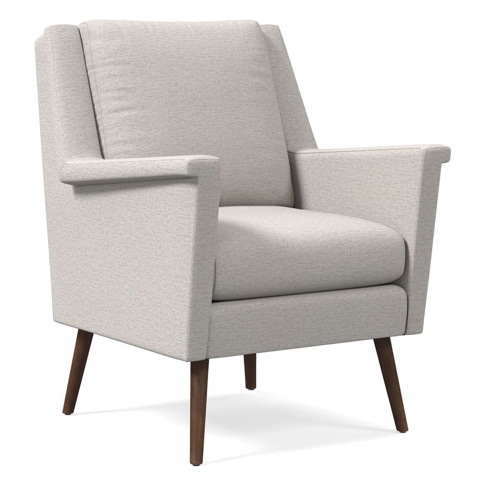 Open Box: Carlo Midcentury Chair, Poly, Twill, Sand, Pecan - Image 0