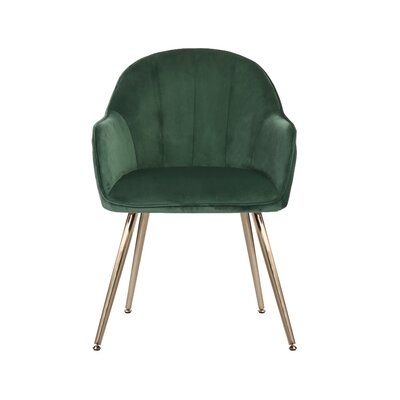 Julian Velvet Upholstered Arm Chair - Image 0