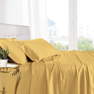 California King Silky Soft Bed Sheets 100% Bamboo Viscose Sheet Set - Image 0