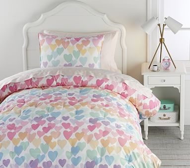 Evie Dream Heart Comforter, Twin, Multi - Image 3
