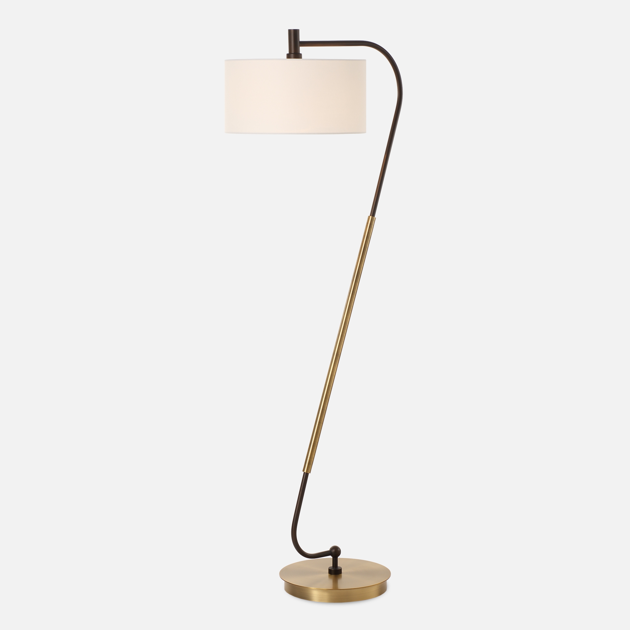 Irwin Curved Brass Floor Lamp - Image 0