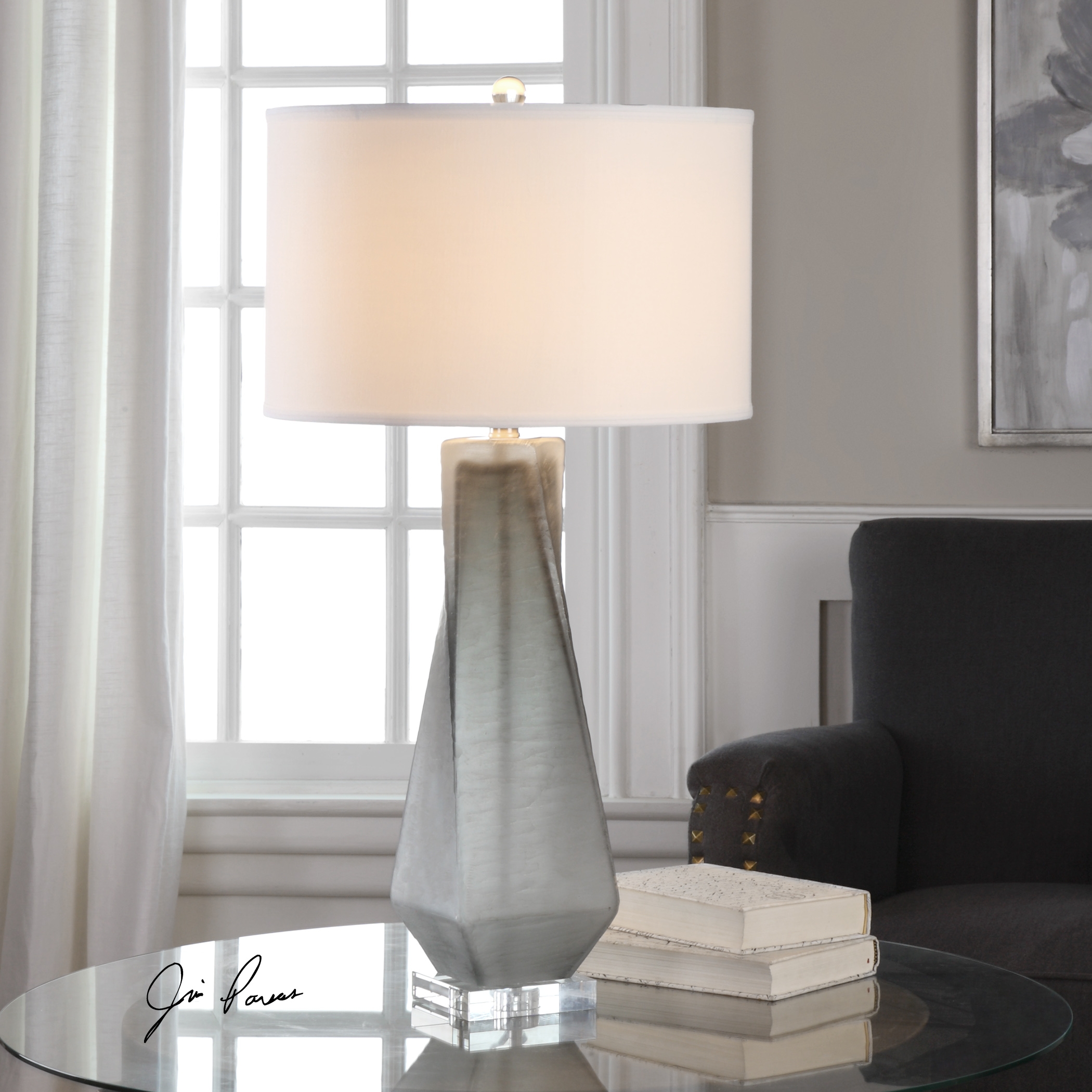 Anatoli Charcoal Gray Table Lamp - Image 0