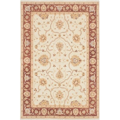 One-of-a-Kind Kalyssa Hand-Knotted 2010s Chobi Cream 6'7" x 9'11" Wool Area Rug - Image 0