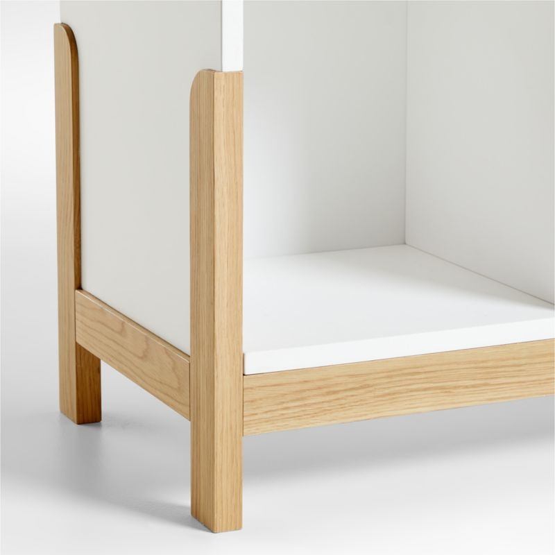 Rue White Wood 6-Cube Low Bookcase - Image 1