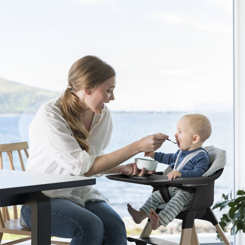 Stokke Clikk Black/Natural Baby High Chair with Adjustable Footrest - Image 1