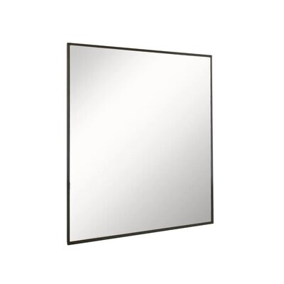 Retangular Metal Frame Mirror In Brushed Silver - Image 0