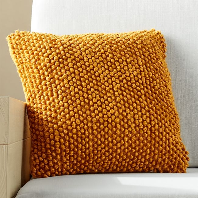 Phaedra Outdoor Loop Pillow, Mustard, 16" x 16" - Image 3