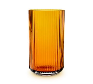 Lyngby Amber Glass Vase, Large, 12.2" - Image 3
