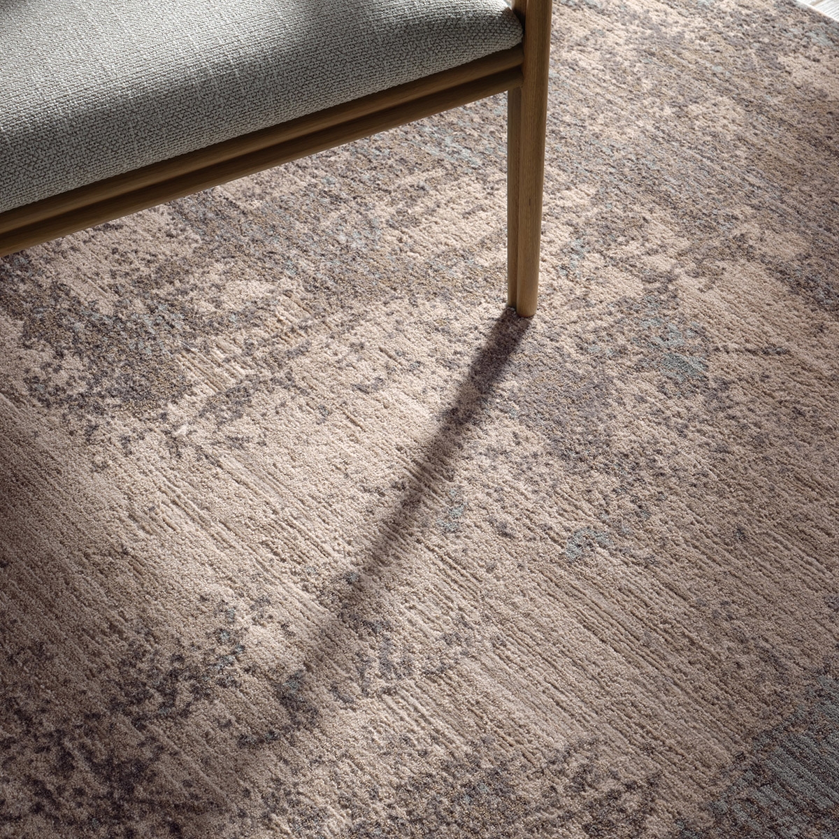 Keya ZEI04 Abstract Tan and Blue Area Rug (6'x9'3") - Image 6