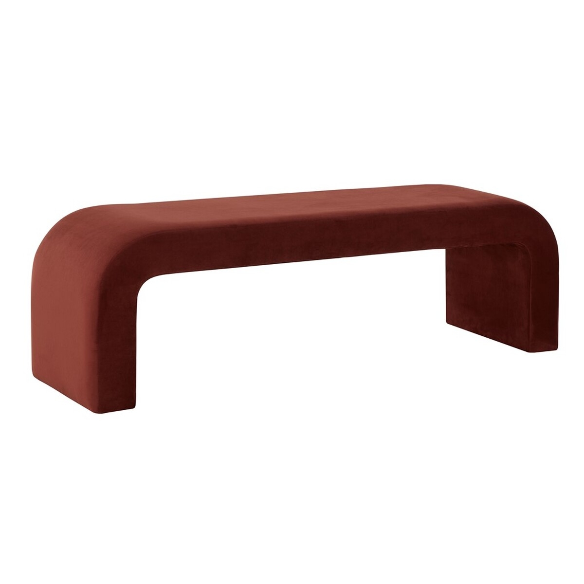 Caralynn Upholstered Bench - Rust - Image 2