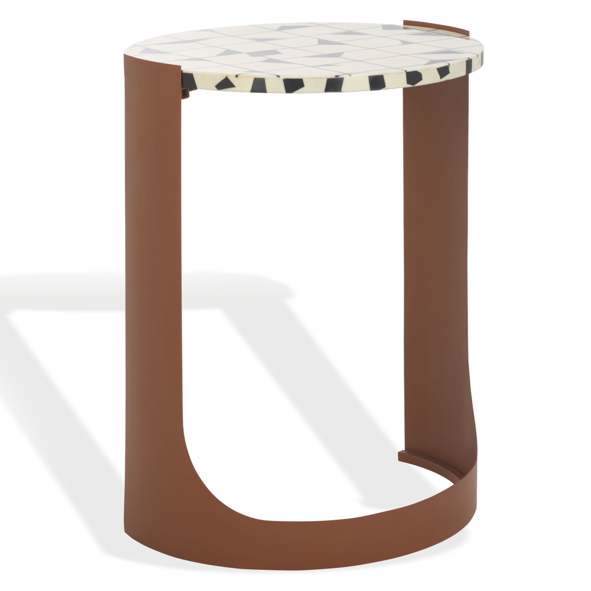 Tomlinson Resin Top Acc Table - Brown / White - Image 4