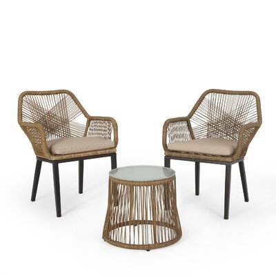 Mohar Outdoor Wicker Chat Set - Image 0