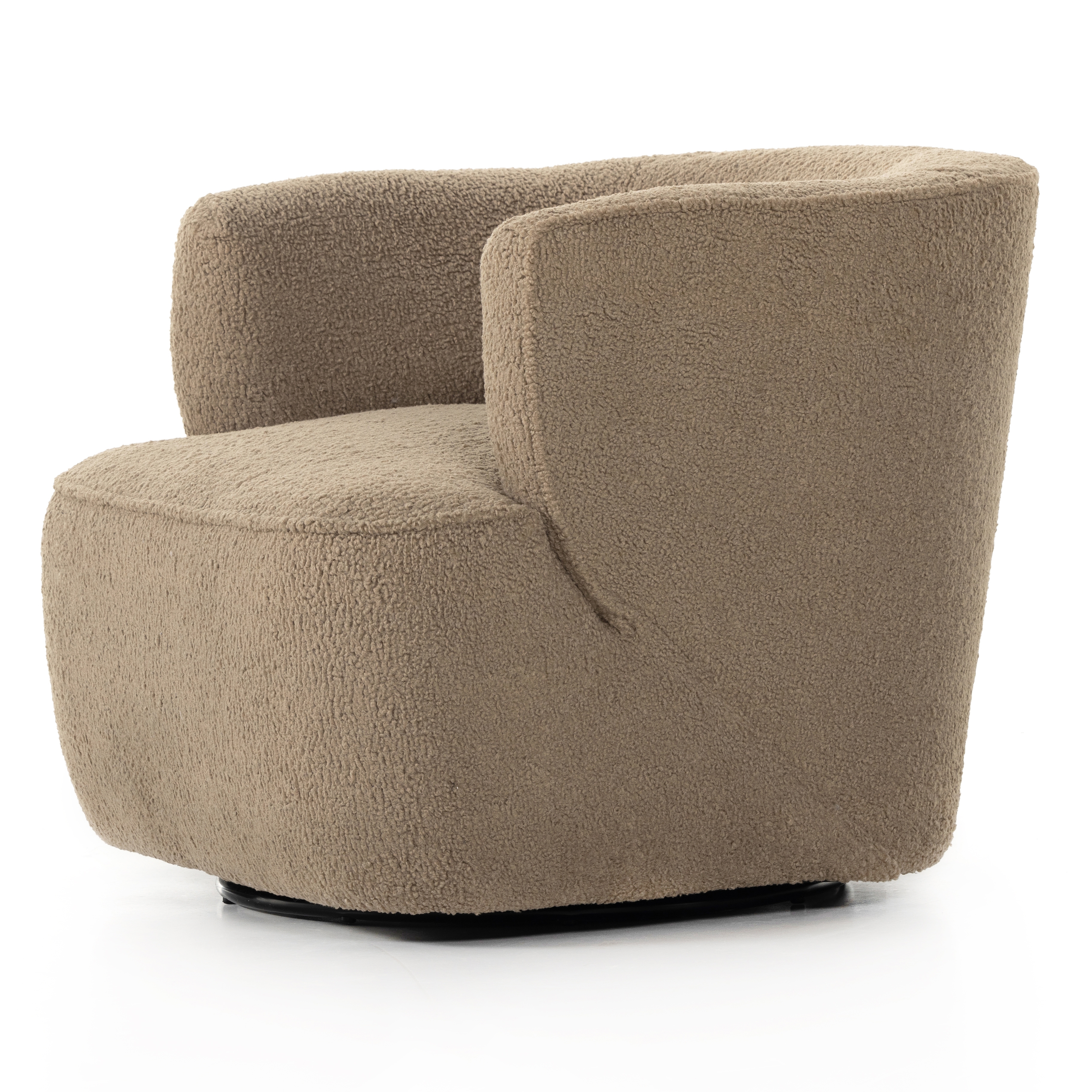 Mila Swivel Chair-Sheepskin Camel - Image 2