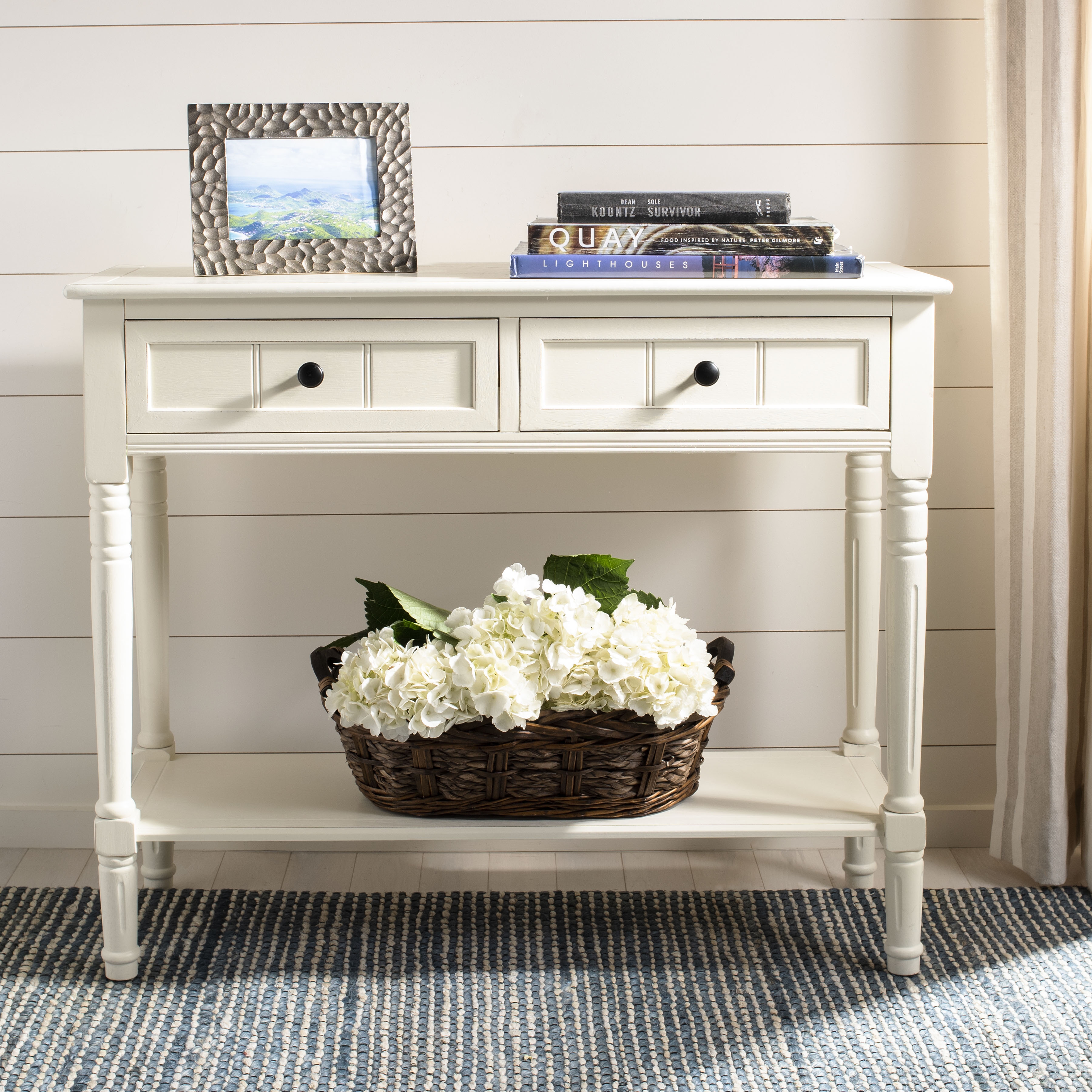 Samantha 2 Drawer Console - Distressed Cream - Safavieh - Image 8