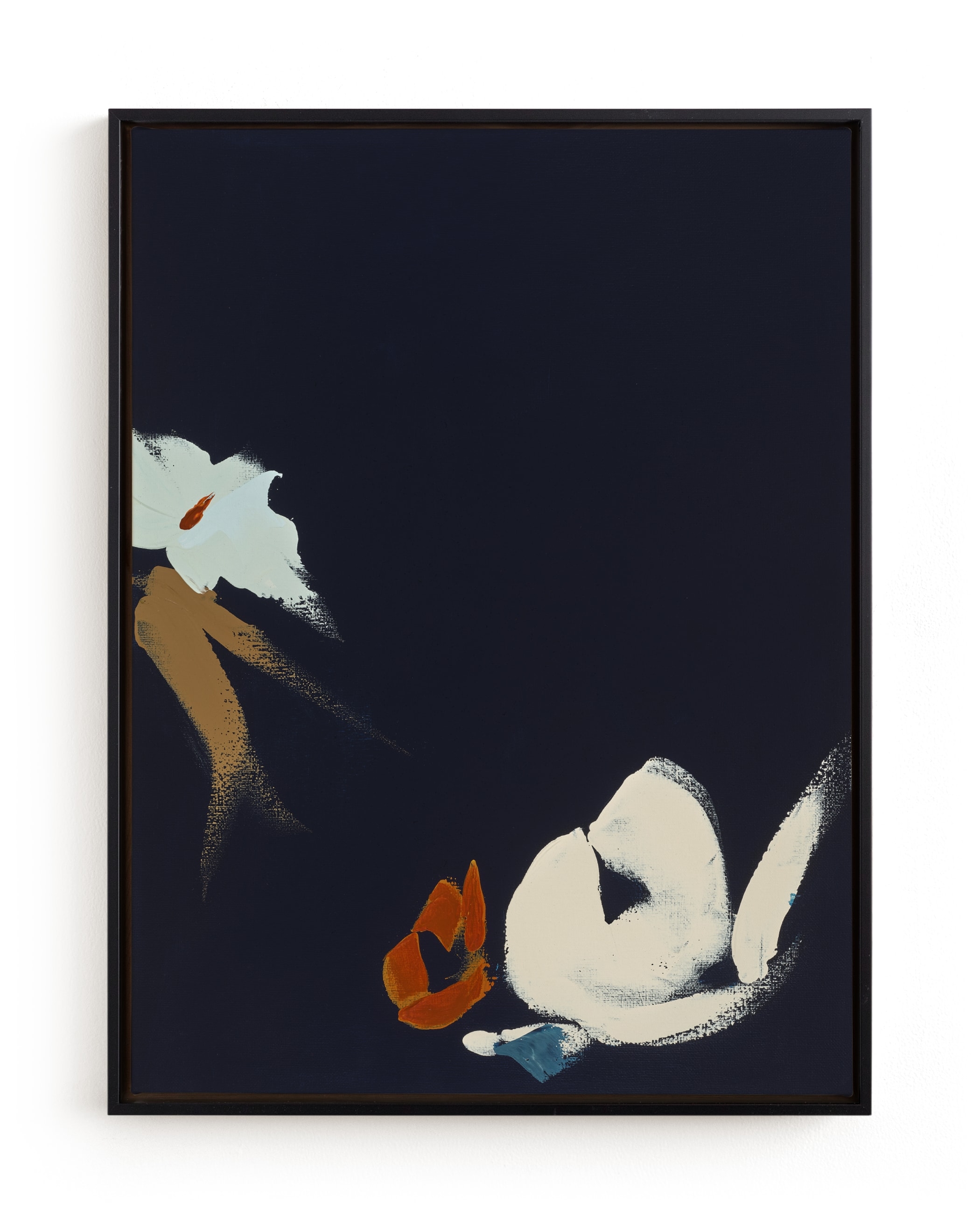 Abstract Botanical Navy Shadows #1 Limited Edition Fine Art Print 1 - Image 0