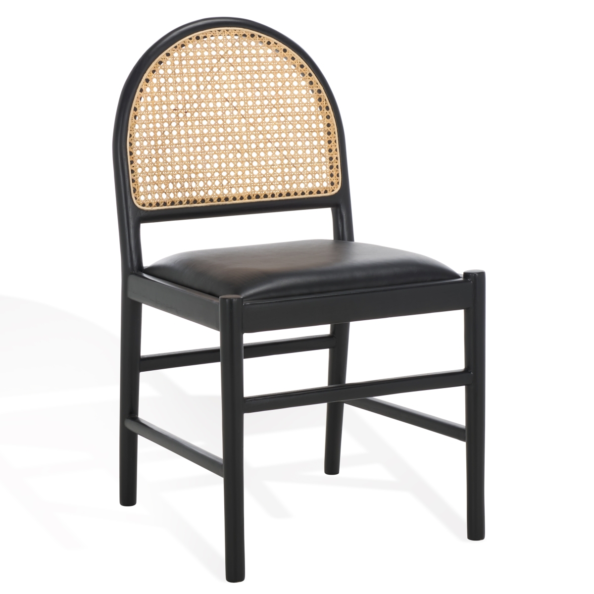 Laylie Rattan & Leather Chair - Black - Image 5