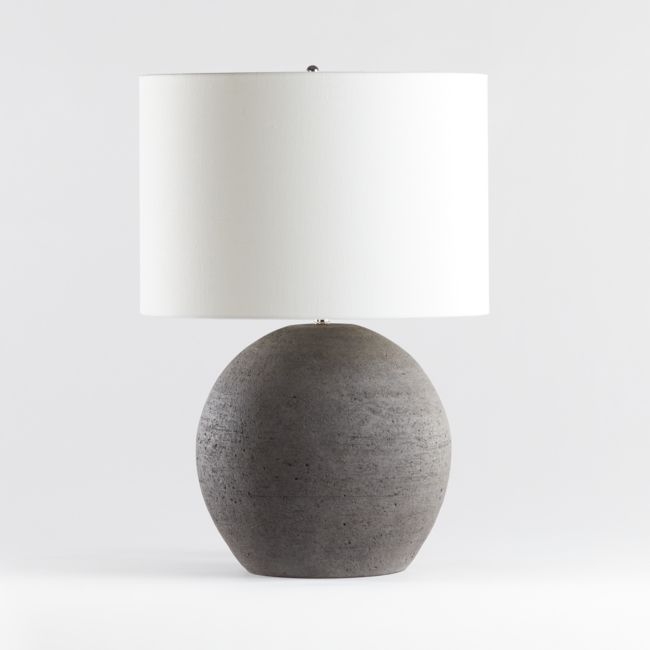 Esphera Grey Round Table Lamp, Set of 2 - Image 0