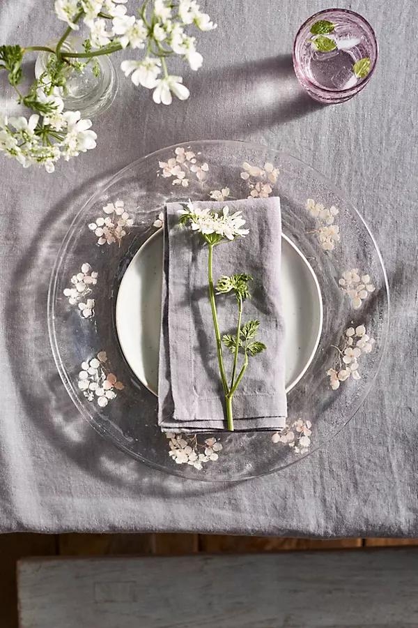 Pressed Floral Glass Charger Plate - Image 0