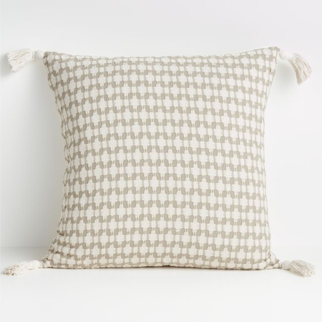 Tahona Textured Pillow, White Swan, 23" x 23" - Image 0