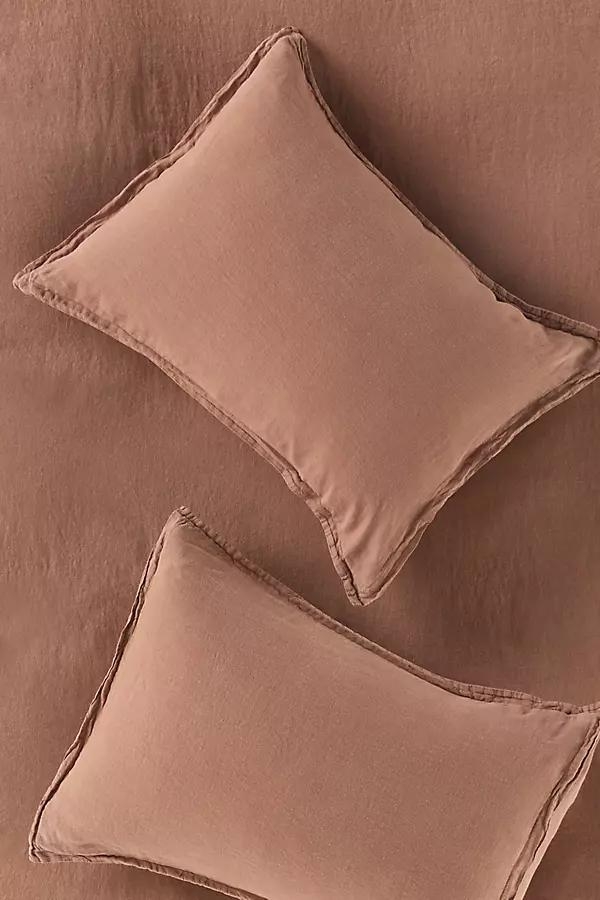 Washed Linen Shams, Set of 2 - Image 0