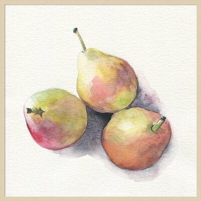 Pears From Above By Jennifer Redstreake Framed Wall Art Print - Image 0