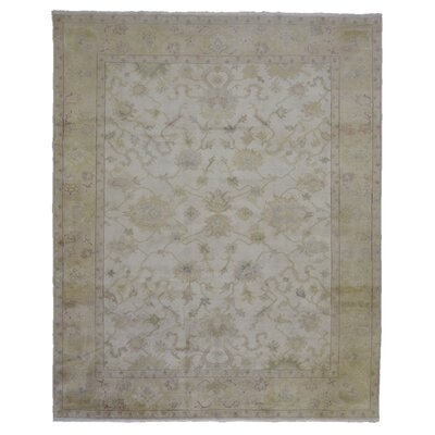 One-of-a-Kind Finadeni Hand-Knotted Oushak Beige 8'4" x 10'3" Wool Area Rug - Image 0