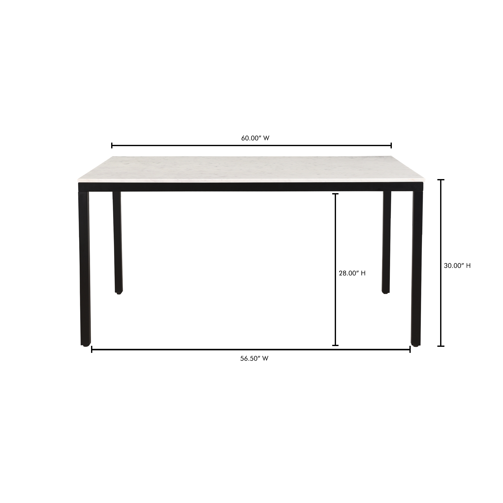 Parson Marble Small Dining Table White - Image 9