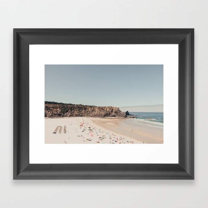 Beach Summer Love Ii - Aerial Beach Photography By Ingrid Beddoes Framed Art Print by Ingrid Beddoes Photography - Scoop Black - X-Small 8" x 10"-10x12 - Image 0