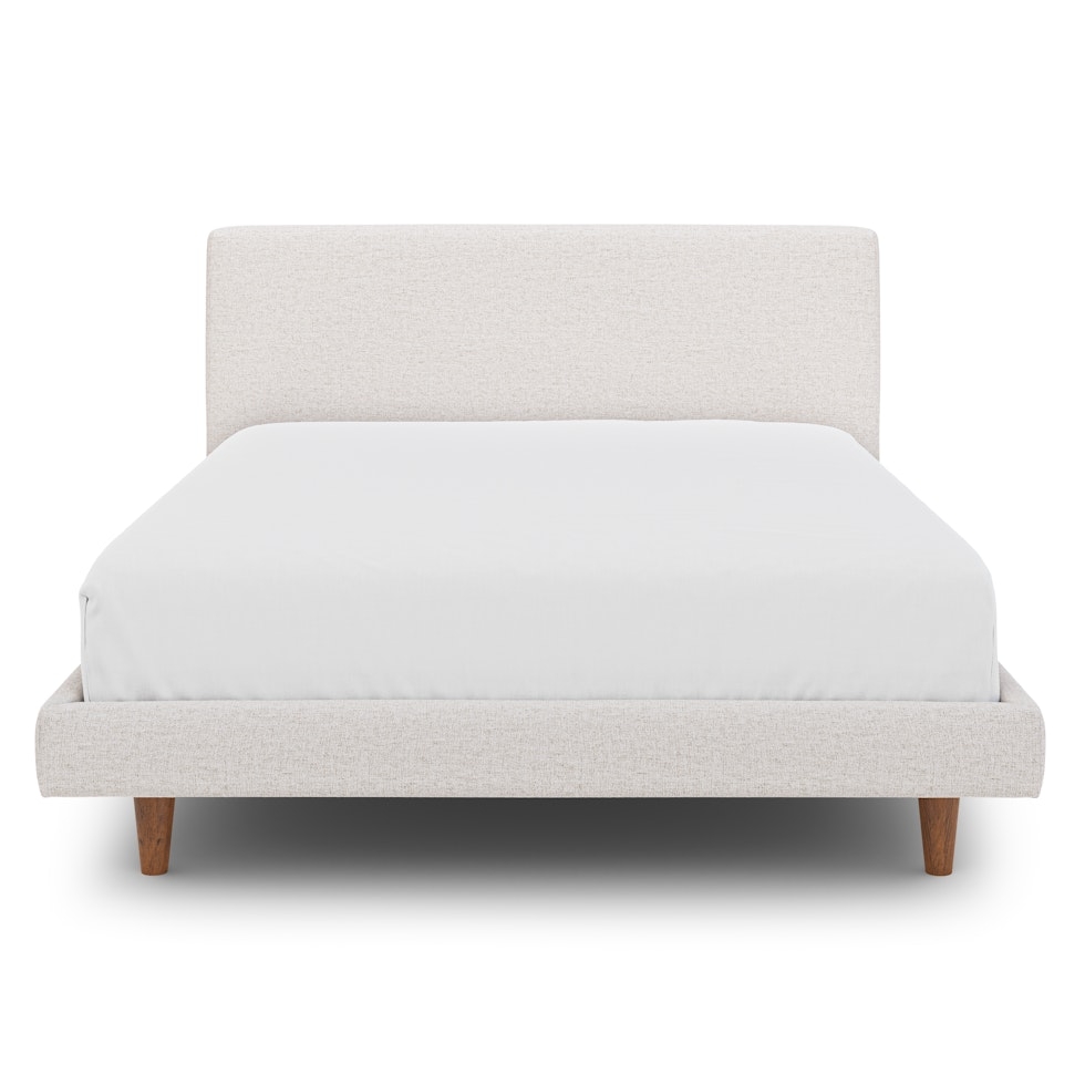 Tessu Full Low Profile Upholstered Bed - Napa White - Image 2