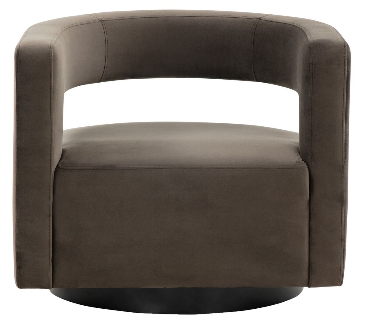 Edgar Velvet  Swivel Chair - Dark Brown - Image 0