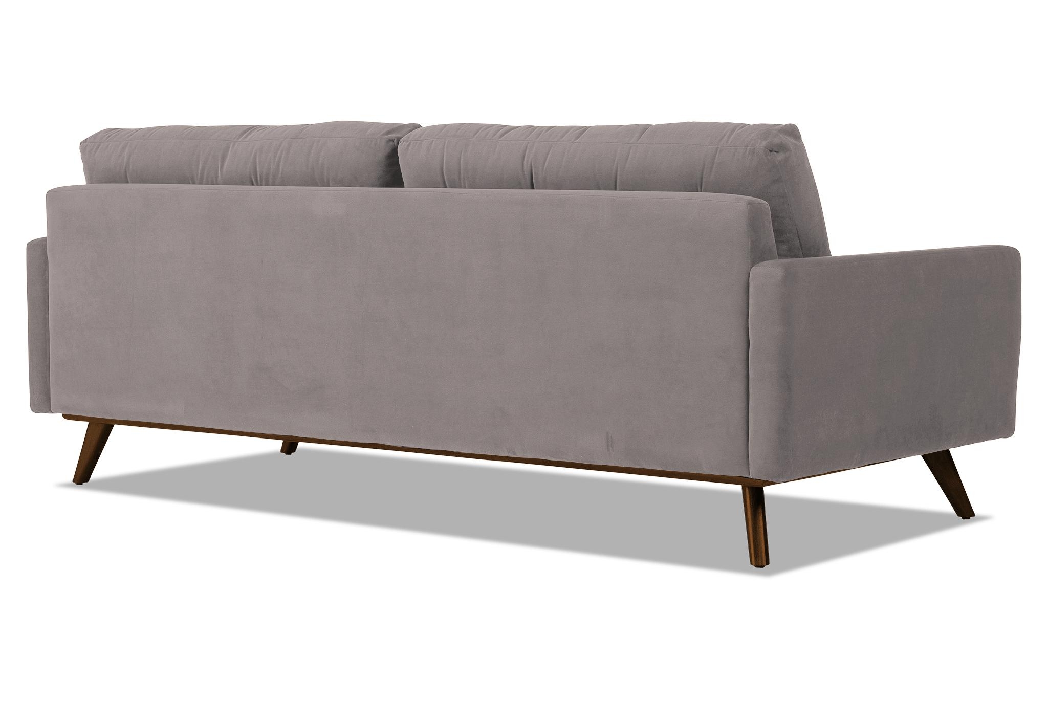 Purple Hopson Mid Century Modern Sofa - Sunbrella Premier Wisteria - Mocha - Image 3