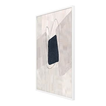 Minimal II Floater Framed Canvas Painting Blue Small - Image 2