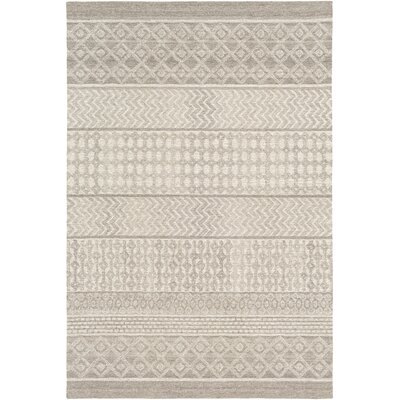 Shiloh Geometric Handmade Tufted Wool Gray/Ivory Area Rug - Image 0