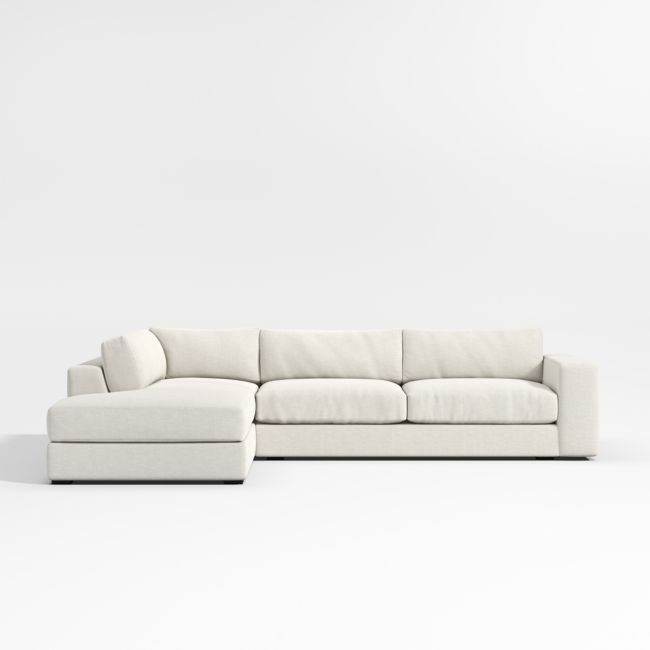 Oceanside Low Deep-Seat 2-Piece Left-Arm Bumper Sectional Sofa - Image 0