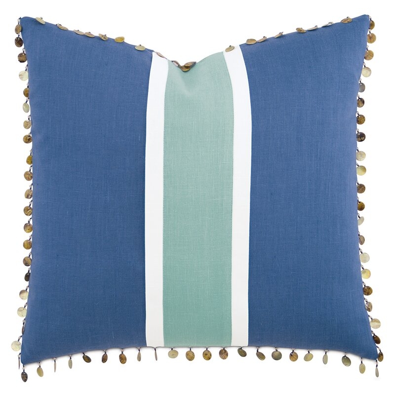 Eastern Accents Azul Barclay Butera Square Linen Pillow Cover & Insert - Image 0