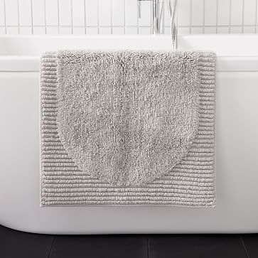 Plush Border Bath Mat, Charcoal, 20"x34" - Image 3