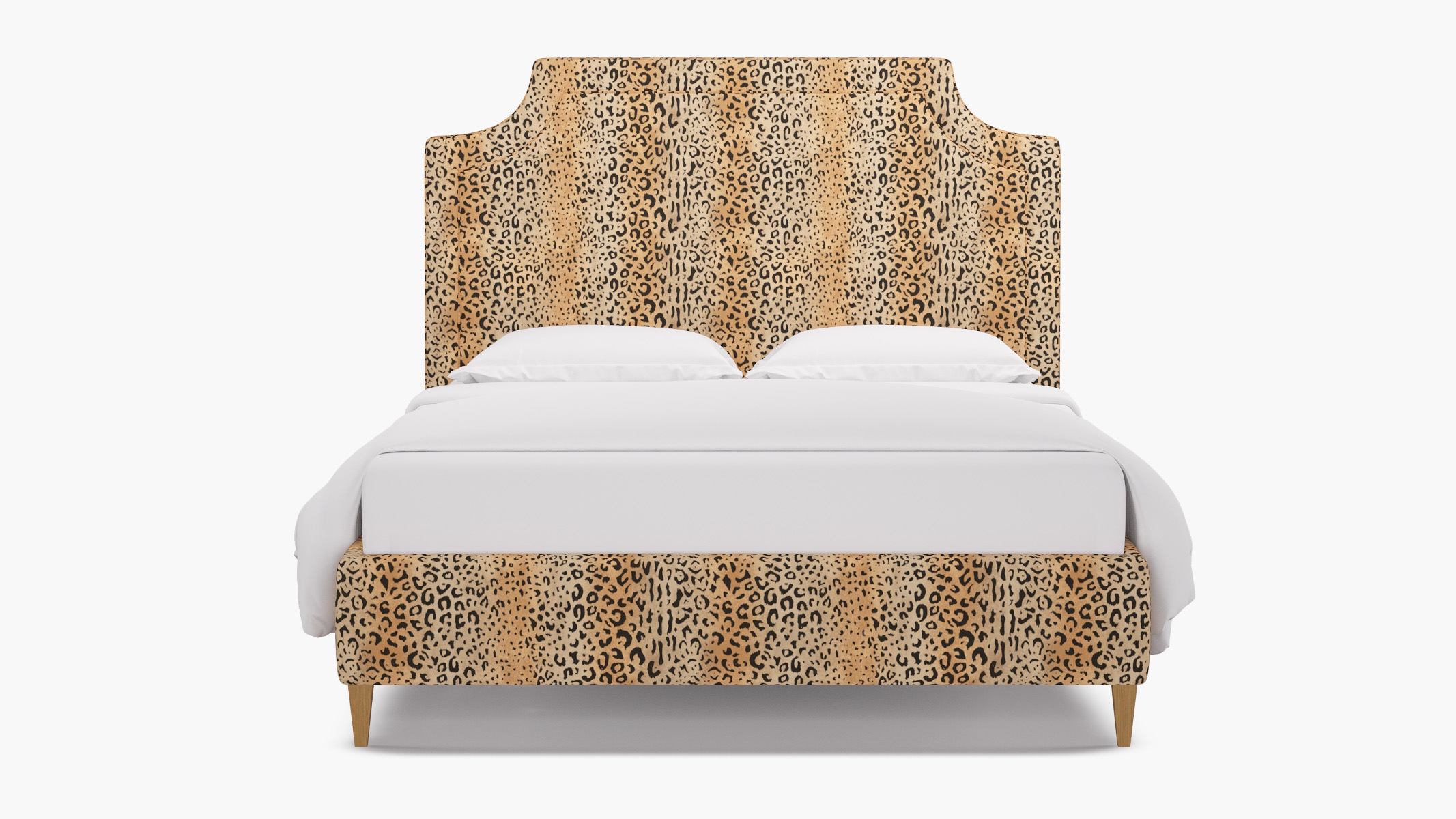 Deco Bed, Leopard, Natural Square Tapered Leg, Twin - Image 0