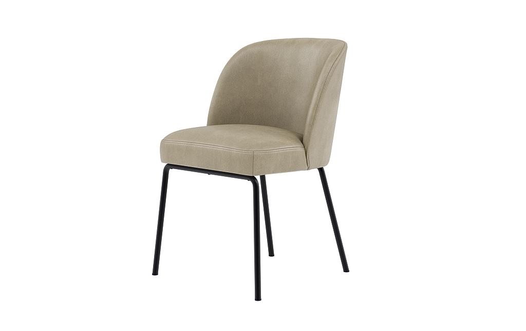 Graham Leather Metal Framed Upholstered Chair - Image 2
