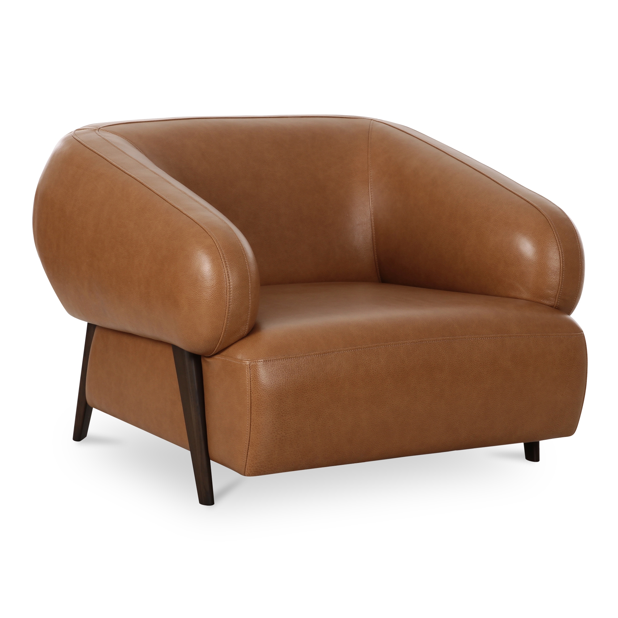 Devlin Lounge Chair Tan Leather - Image 1