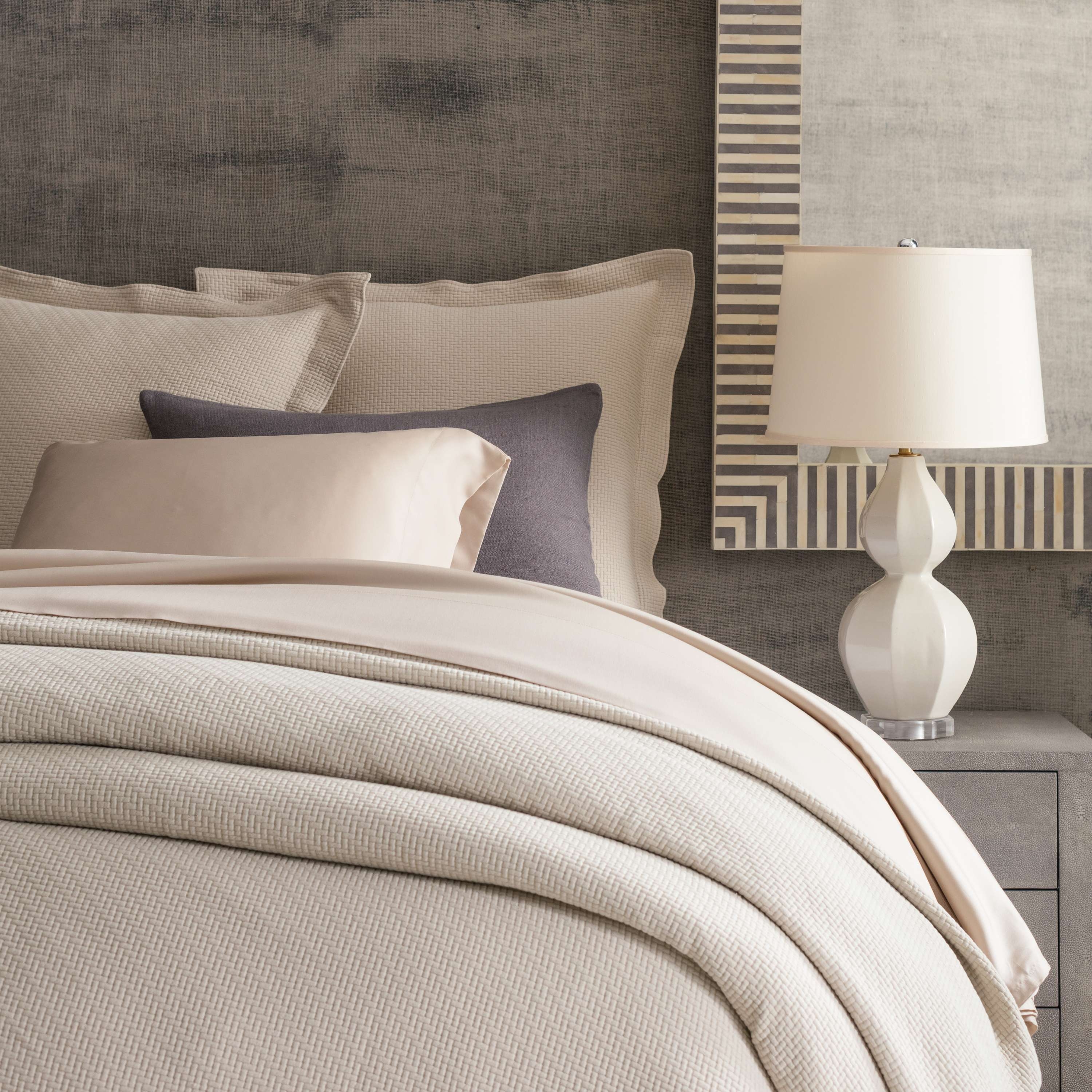 Interlaken Sand Matelasse Coverlet - Image 0