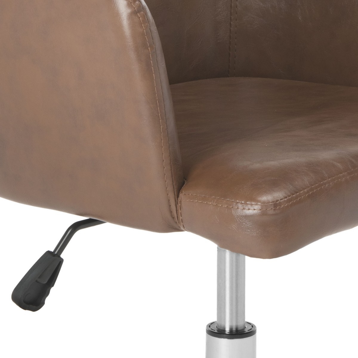 Cadence Swivel Office Chair - Brown/Chrome - Arlo Home - Image 6