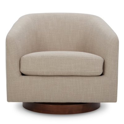 Aiden Upholstered Swivel Barrel Chair - Image 0