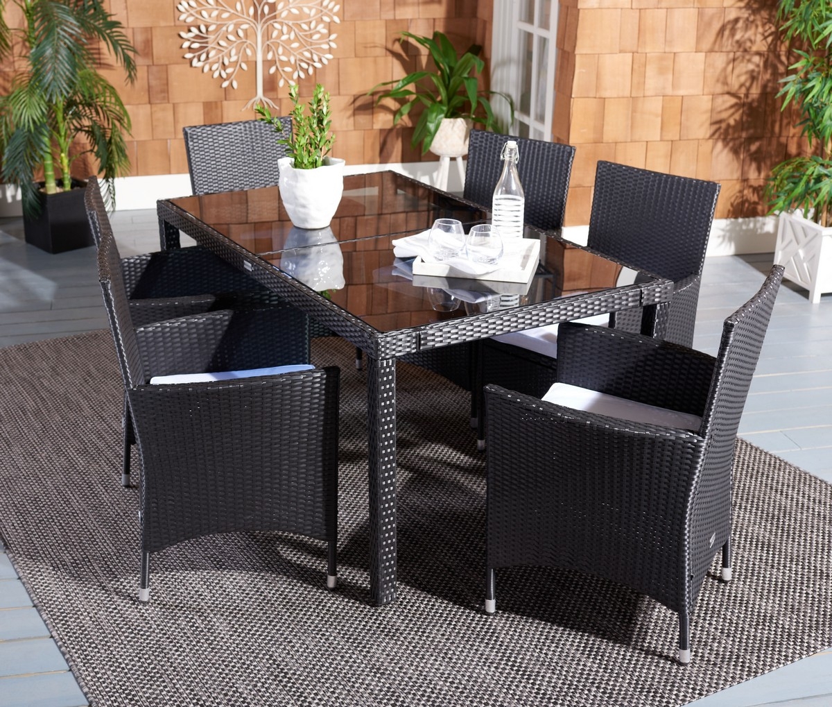 Jolin Dining Set - Black/White - Safavieh - Image 1