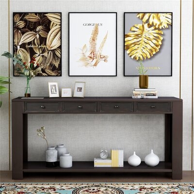 Console Table With Storage Drawers & Bottom Shelf For Entryway Hallway - Image 0