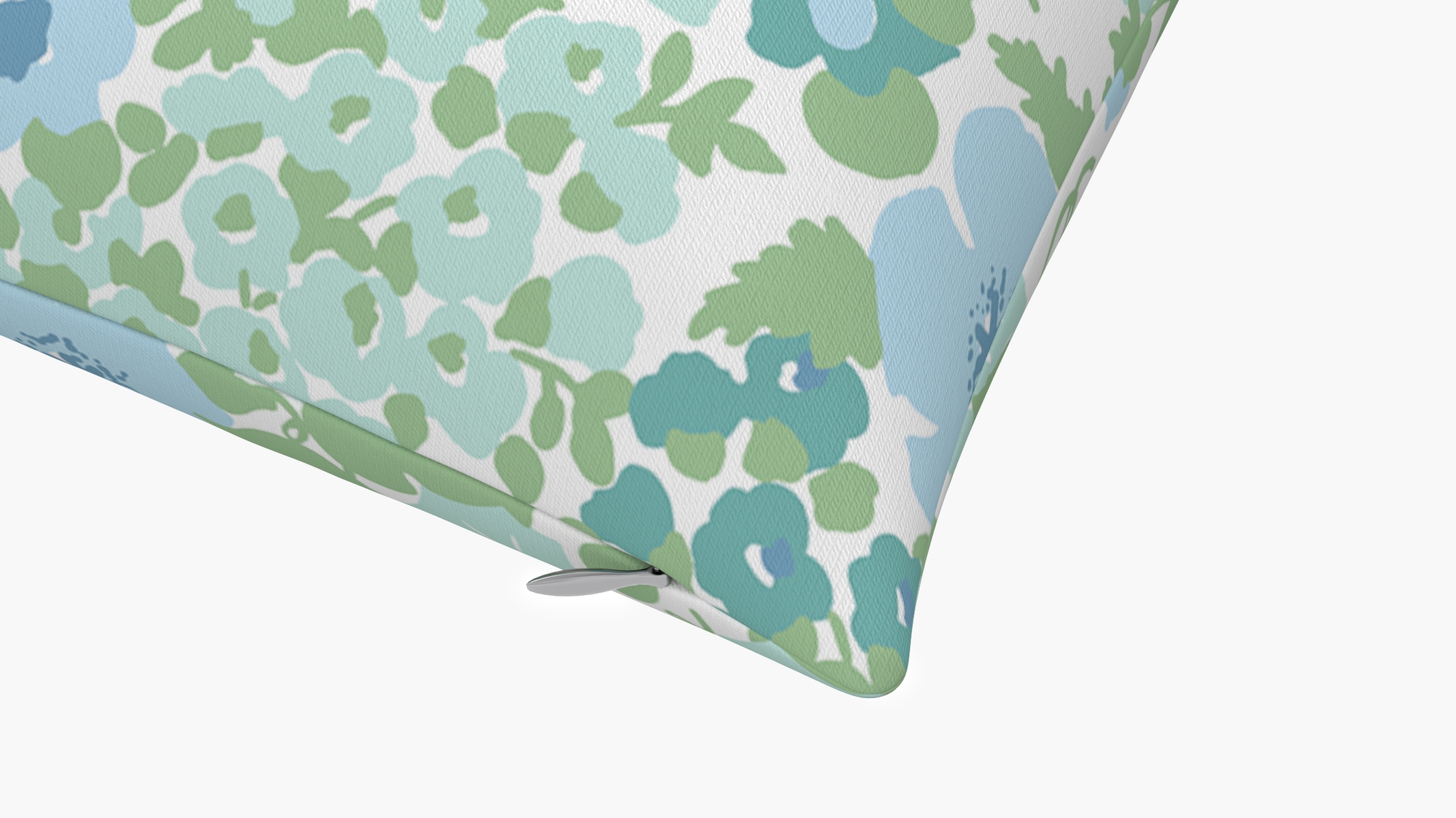 Outdoor 22" Throw Pillow, Mist Million Flowers, 22" x 22" - Image 1